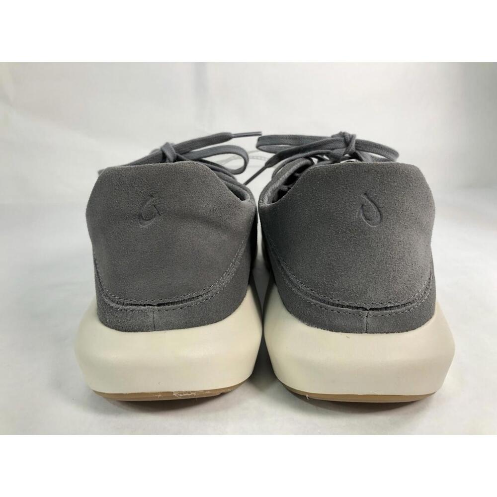 OluKai Koheo Men Size 12 Charcoal Gray Suede Collapsible Drop-In Heel Shoes $160 - Picture 4 of 9